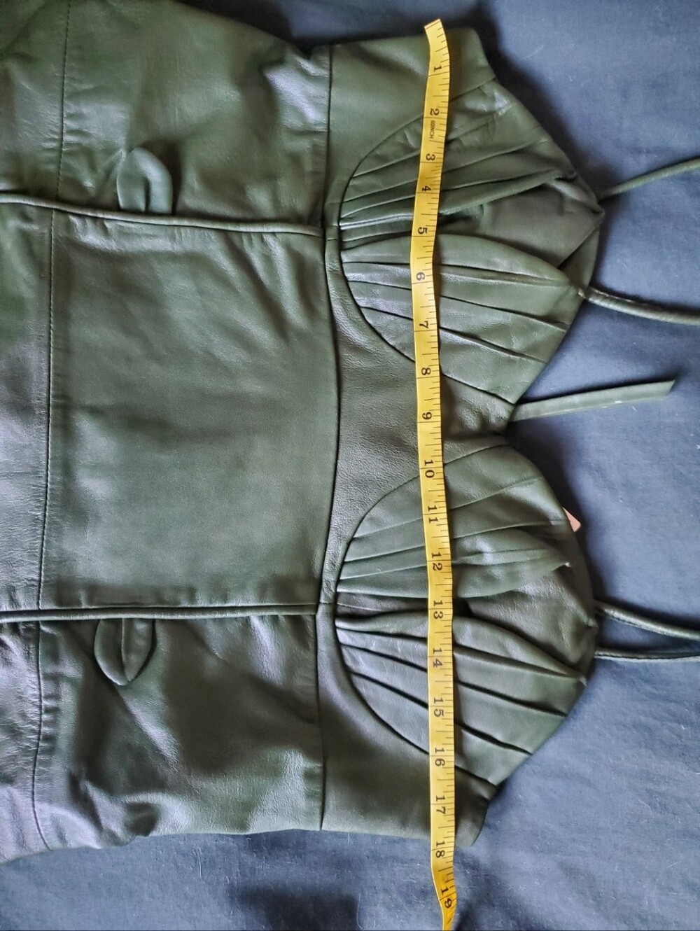 NWT FARM Rio Green 3D Flower Leather Mini Dress Size Large - Picture 4 of 11